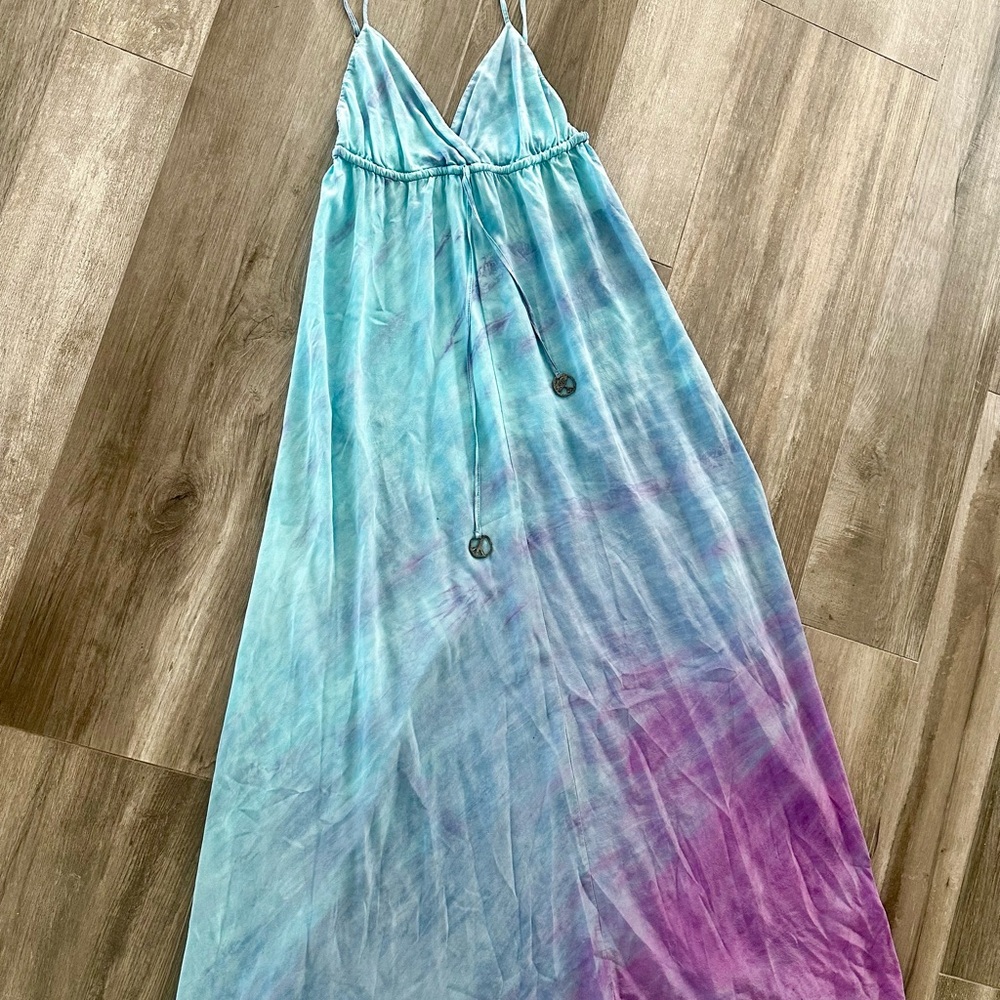Gypsy 05 Aqua to Purple Ombre Maxi Dress